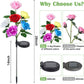 Solar Garden Lights - 7 Color Changing Solar Flowers with Bigger & More Realistic Roses Waterproof Solar Powered Outdoor Lights for Yard Lawn Patio Pathway Garden Decorations