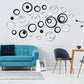 72 Pieces Acrylic Circle Mirror Wall Sticker Round Wall Decor Decals Removable DIY Adhesive Circle Wall Decals for Living Room Bedroom Home Decoration (Black and Silver and Gold)
