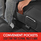 Motor Trend Beige Faux Leather 2-Pack Car Seat Cover for Front Seats, Padded Car Seat Protectors with Storage Pockets, Premium Interior Covers, Front Seat Covers for Cars Truck SUV Auto