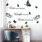Wall Decal Quote Live Every Moment Laugh Every Day Love Beyond Words Wall Sticker Motivational Wall Decals Family Inspirational Wall Stickers for Bedroom Living Room Window Decor Home Decor.