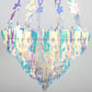 Hanging Decorations Iridescent Chandelier Shaped Foil Ceiling Hanging Ornament for Bridal Shower Wedding Birthday Frozen Theme Party Fairy Princess Rainbow Show Decoration