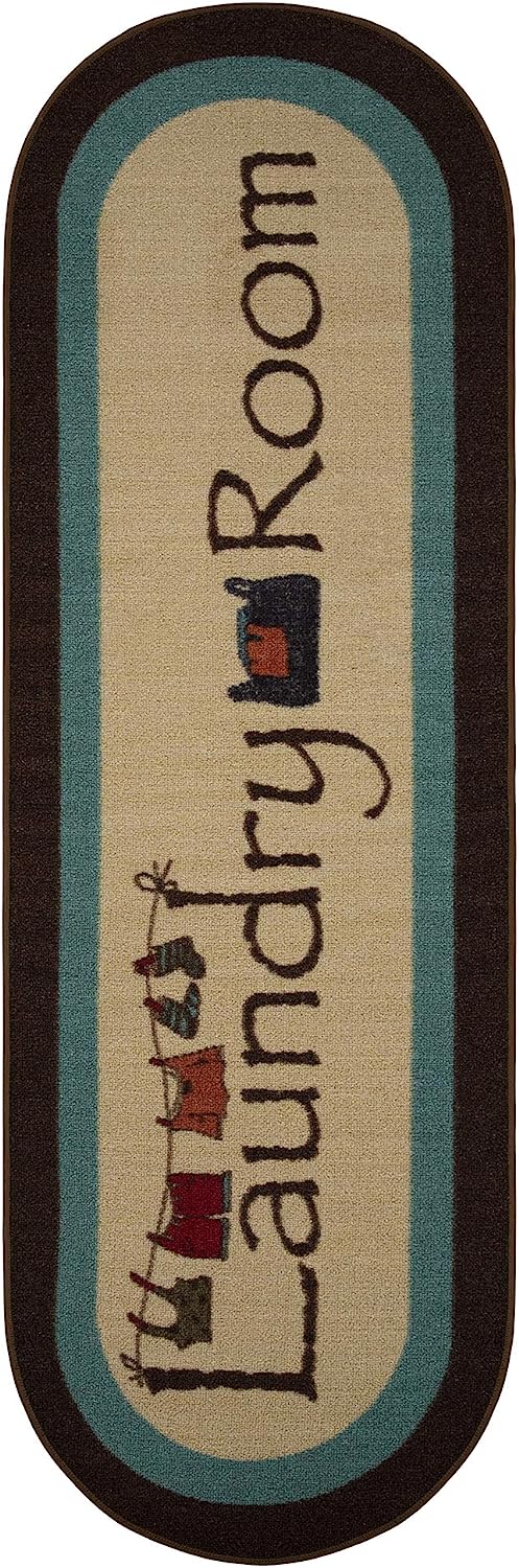 Laundry Runner Rug, 20" X 59", 2X5 Brown