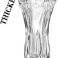 Flower Vase Large Size Phoenix Tail Shape Thickened Crystal Glass for Home Decor, Wedding or Gift - 9.5" High x4.5 Wide,with Color Box