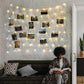 Christmas Hanging Photo Display 3.3 x 3.3 Ft, 75 LED Net Photo Clips Christmas String Light with 25 Clips and Remote, 8 Modes USB Operated Christmas Fairy Lights for Home Indoor Wall Decor