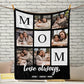 Mothers Day Birthday Gifts for Mom, Personalized Blanket with Photos to My Mom Gift from Daughter Son, Custom Mom Blanket with Pictures Text, Valentines Day for Mom Grandma Women