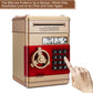 Piggy Bank, Electronic ATM Password Cash Coin Can Auto Scroll Paper Money Saving Box Gift for Kids (Gold)