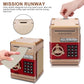 Piggy Bank, Electronic ATM Password Cash Coin Can Auto Scroll Paper Money Saving Box Gift for Kids (Gold)