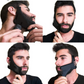 JMH Beard Shaping & Styling Tool 2 Pack for Men, Inbuilt Comb for Perfect line up & Edging, Black